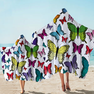 Butterfly Almanac Hooded Towel