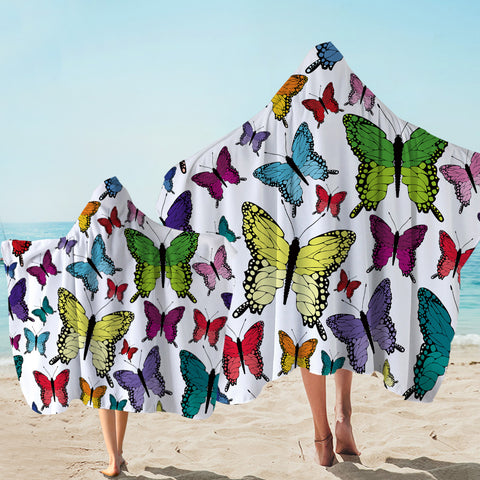 Image of Butterfly Almanac Hooded Towel