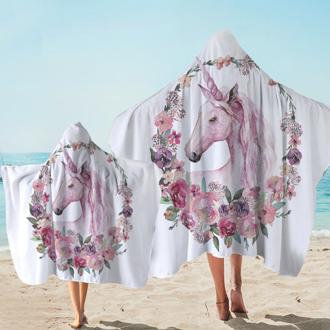 Image of Rosy Unicorn Hooded Towel