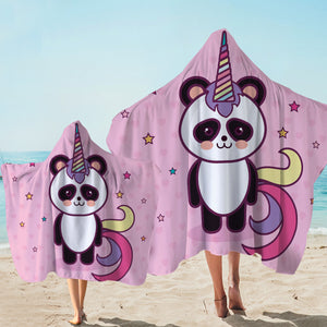 Magical Panda Pink Hooded Towel