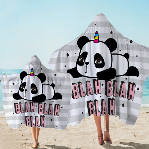 Image of Blah Panda Hooded Towel