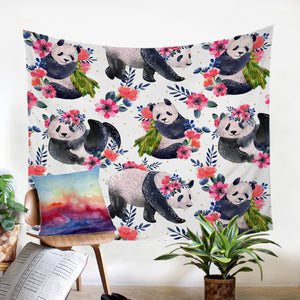 Floral Pandas SW0059 Tapestry