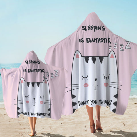 Image of Catching Zs Pink Hooded Towel