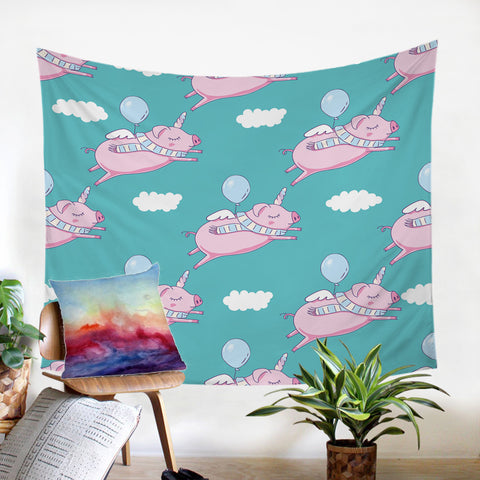 Image of Flying Pigs SW0065 Tapestry