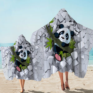 Panda Hole Hooded Towel