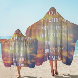 Life Quote Hooded Towel