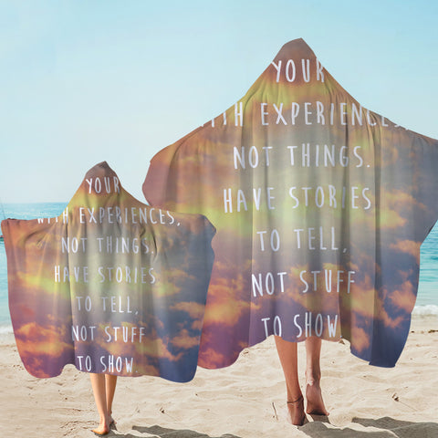 Image of Life Quote Hooded Towel