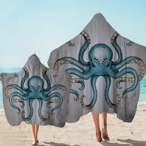 Gray Octopus SWLS0081 Hooded Towel