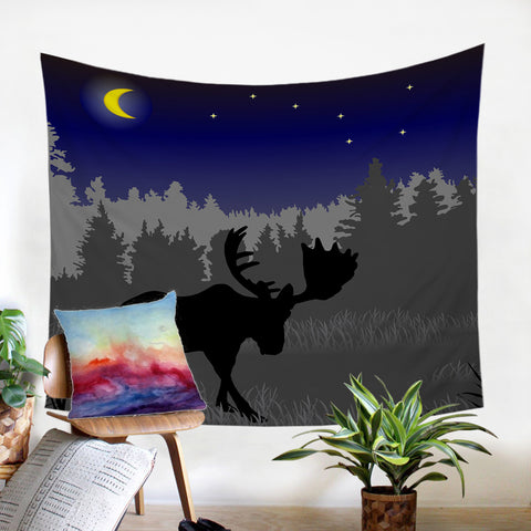 Image of Night Elk SW0085 Tapestry