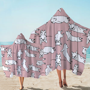 A Dog's Thing Pink Hooded Towel