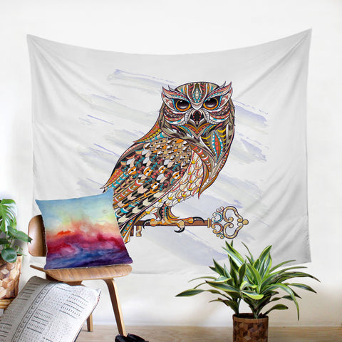 Image of Stylized Wolf SW0091 Tapestry