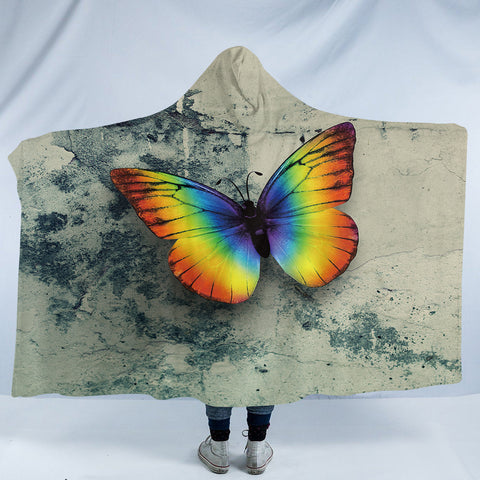 Image of Colorful Butterfly SW0284 Hooded Blanket