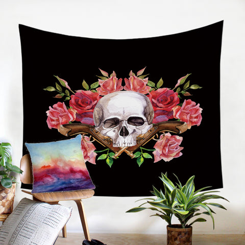 Image of Skulls & Roses SW0288 Tapestry