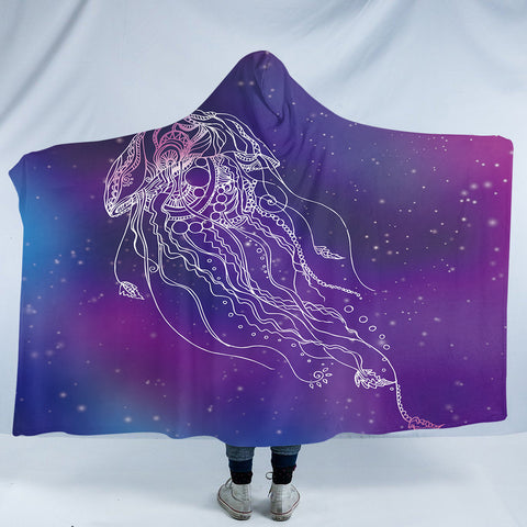 Image of See-through Jellyfish SW0289 Hooded Blanket