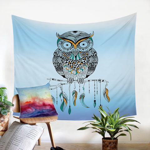 Image of Owl Dream Catcher SW0290 Tapestry