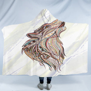 Stylized Wolf SW0292 Hooded Blanket