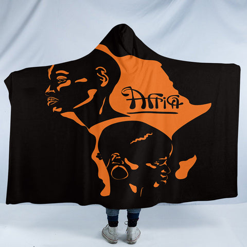 Image of Africa Continent SW0293 Hooded Blanket