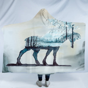 Winter Elk SW0294 Hooded Blanket