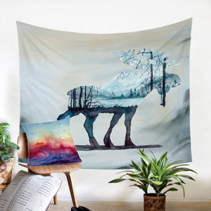 Winter Moose SW0294 Tapestry