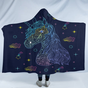 Comet Unicorn SW0298 Hooded Blanket