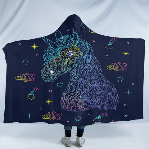 Image of Comet Unicorn SW0298 Hooded Blanket