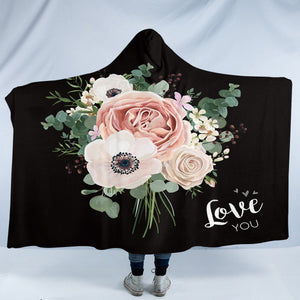 Love You Roses SW0299 Hooded Blanket