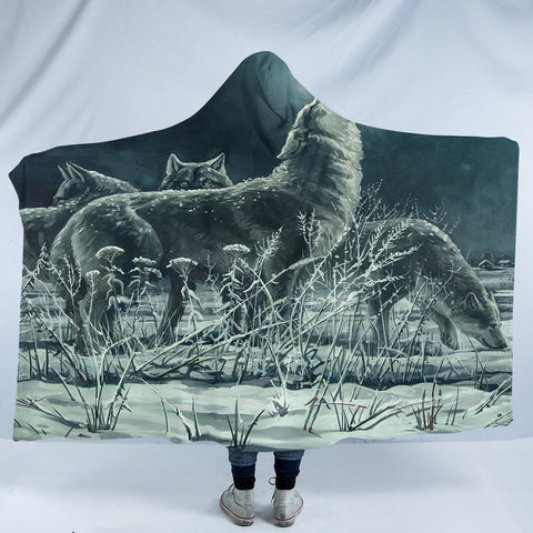 Image of Cold Feral Night SW0302 Hooded Blanket