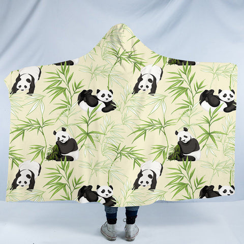 Image of A Bamboo Of Pandas SW0306 Hooded Blanket