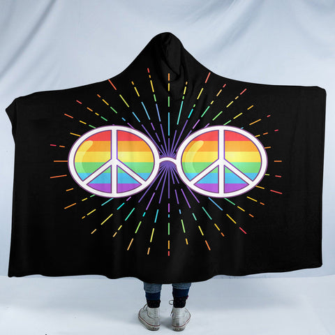 Image of Peace Glasses SW0308 Hooded Blanket