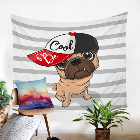 Image of Cute Pug SW0309 Tapestry