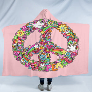 Rainbow Peace SW0445 Hooded Blanket