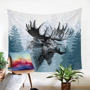 Winter Moose SW0447 Tapestry