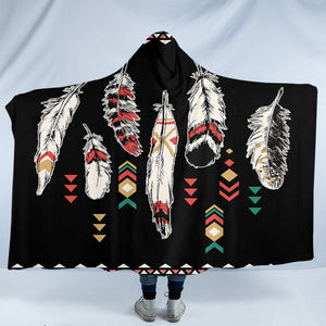 Aztec Feathers SW0448 Hooded Blanket