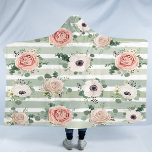 Roses & Stripes SW0456 Hooded Blanket