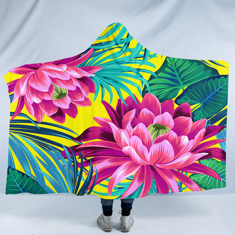 Image of Water Lily SW0458 Hooded Blanket
