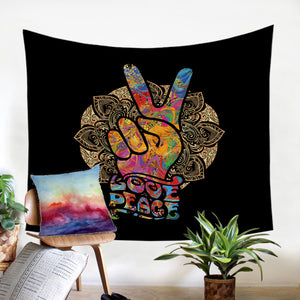 Love Peace Handsign SW0464 Tapestry