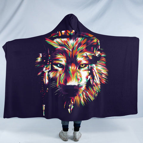 Image of Warchief Wolf SW0469 Hooded Blanket