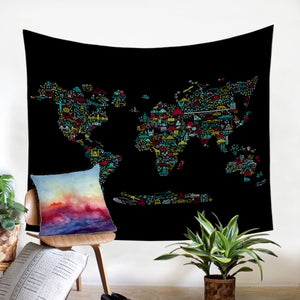 World Map SW0473 Tapestry