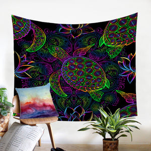 Night-glow Turtles SW0474 Tapestry