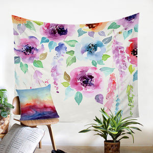 Watercolored Flowers SW0482 Tapestry