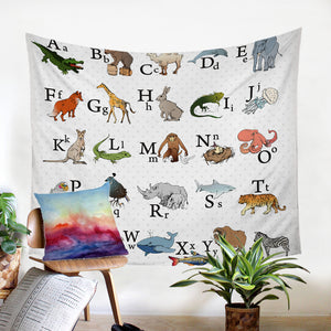 English Animal Alphabet SW0494 Tapestry