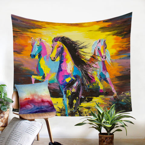 Image of Painted Horses SW0495 Tapestry