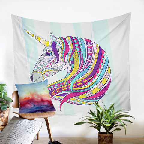 Image of Stylized Unicorn SW0506 Tapestry