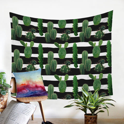 Image of Cacti Stripes SW0511 Tapestry