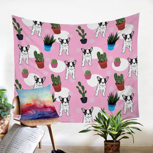 Cacti Pugs SW0513 Tapestry