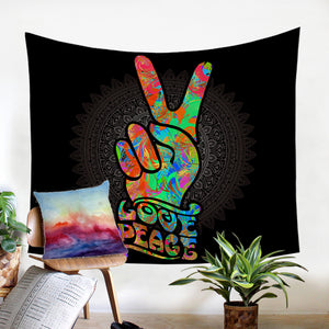 Love & Peace Handsign SW0526 Tapestry