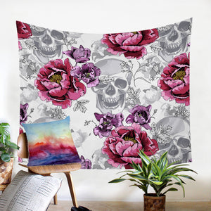 Floral Skulls SW0527 Tapestry