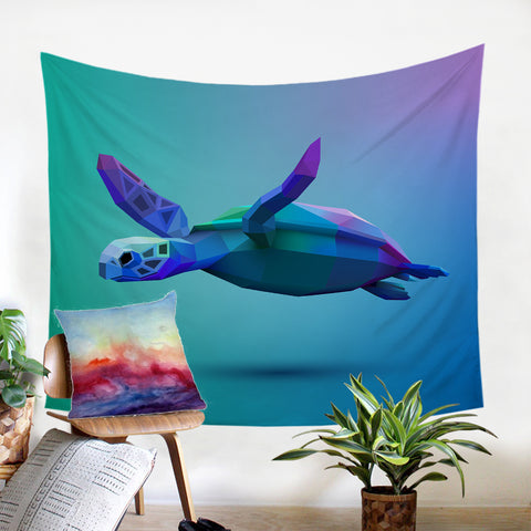 Image of Geometric Turtle SW0538 Tapestry