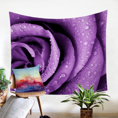 Image of 3D Purplish Rose SW0625 Tapestry