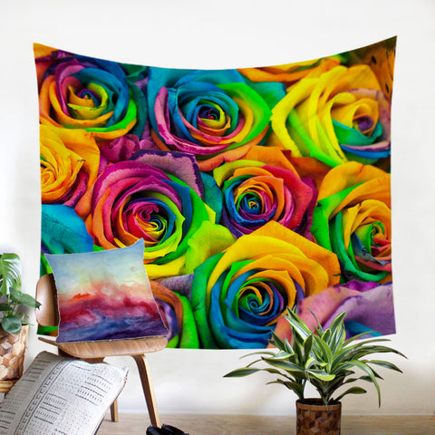 Image of Multicolored Roses SW0627 Tapestry